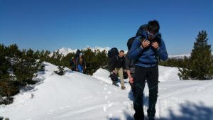 winterlicher Aufstieg zum Startplatz